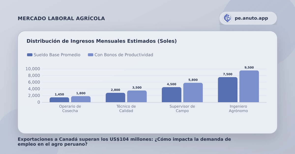 Distribución de Ingresos Mensuales Estimados (Soles)