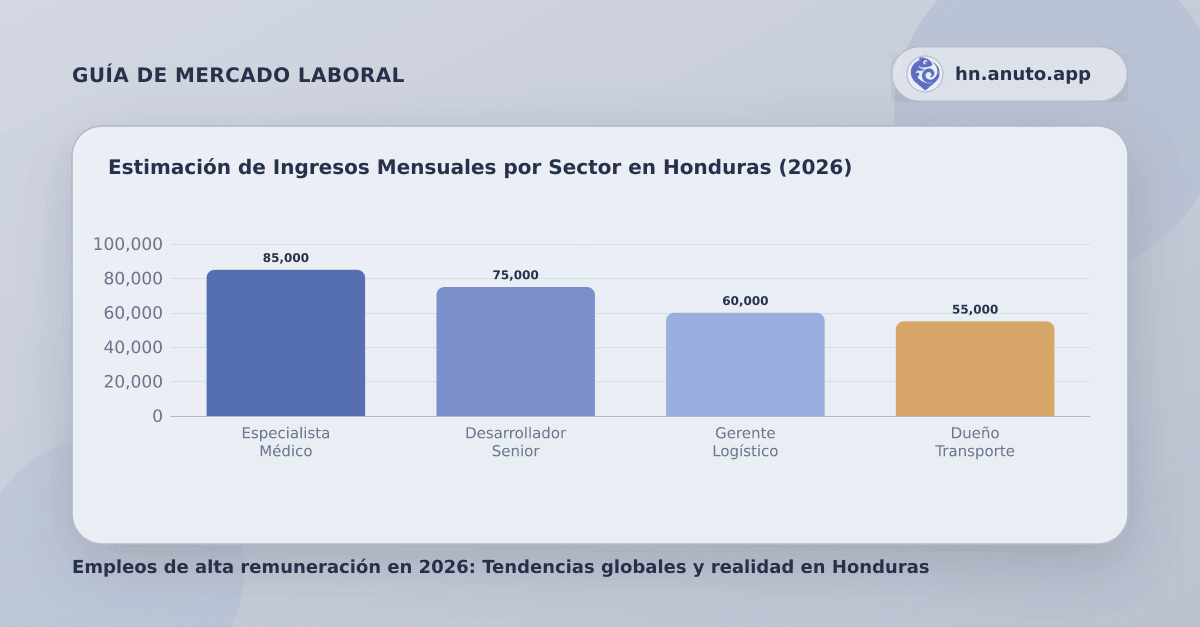 Estimación de Ingresos Mensuales por Sector en Honduras (2026)