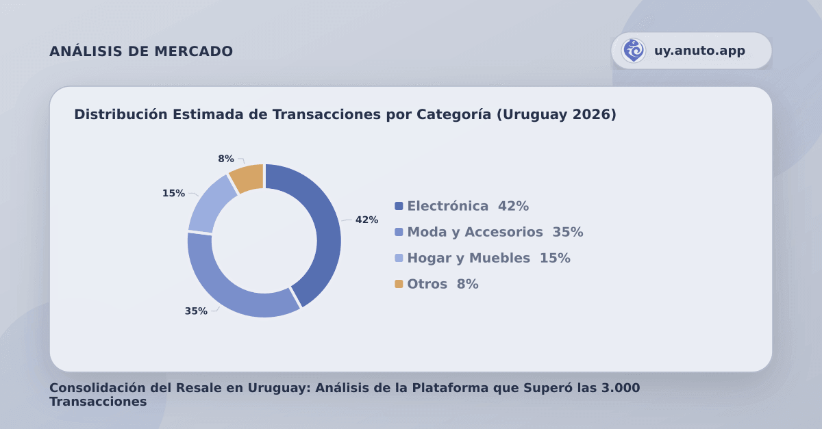 Distribución Estimada de Transacciones por Categoría (Uruguay 2026)