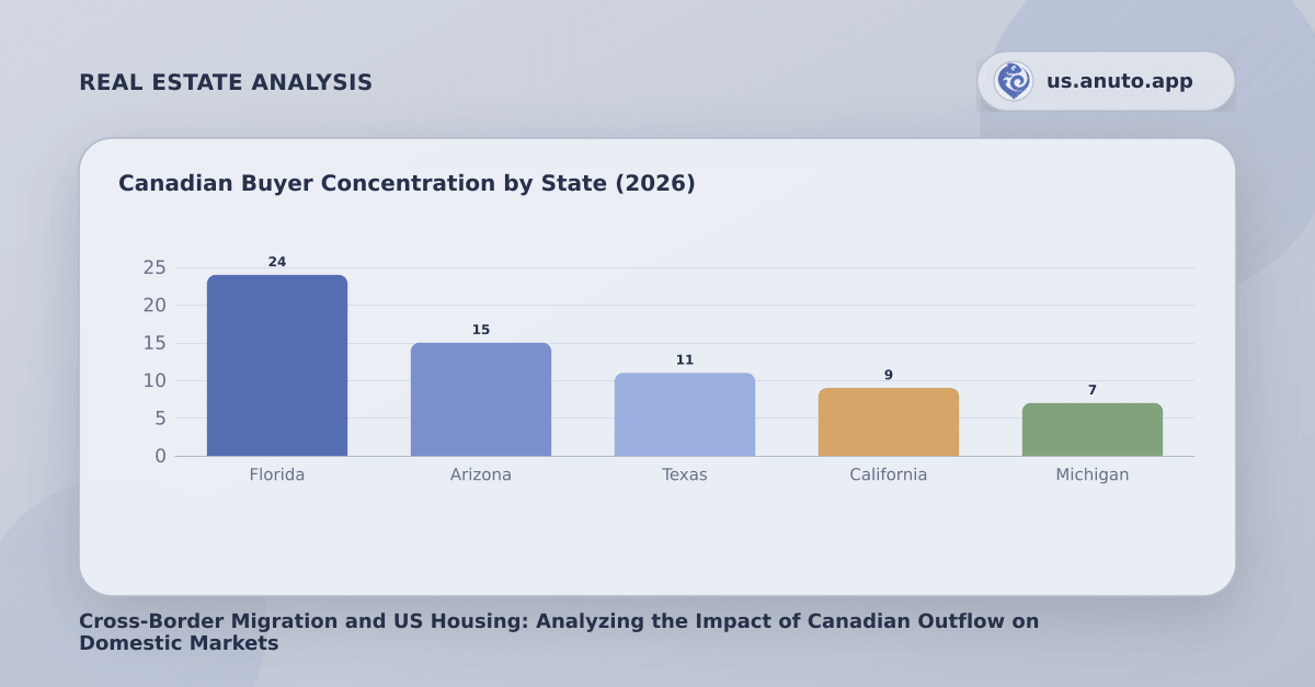 Canadian Buyer Concentration by State (2026)