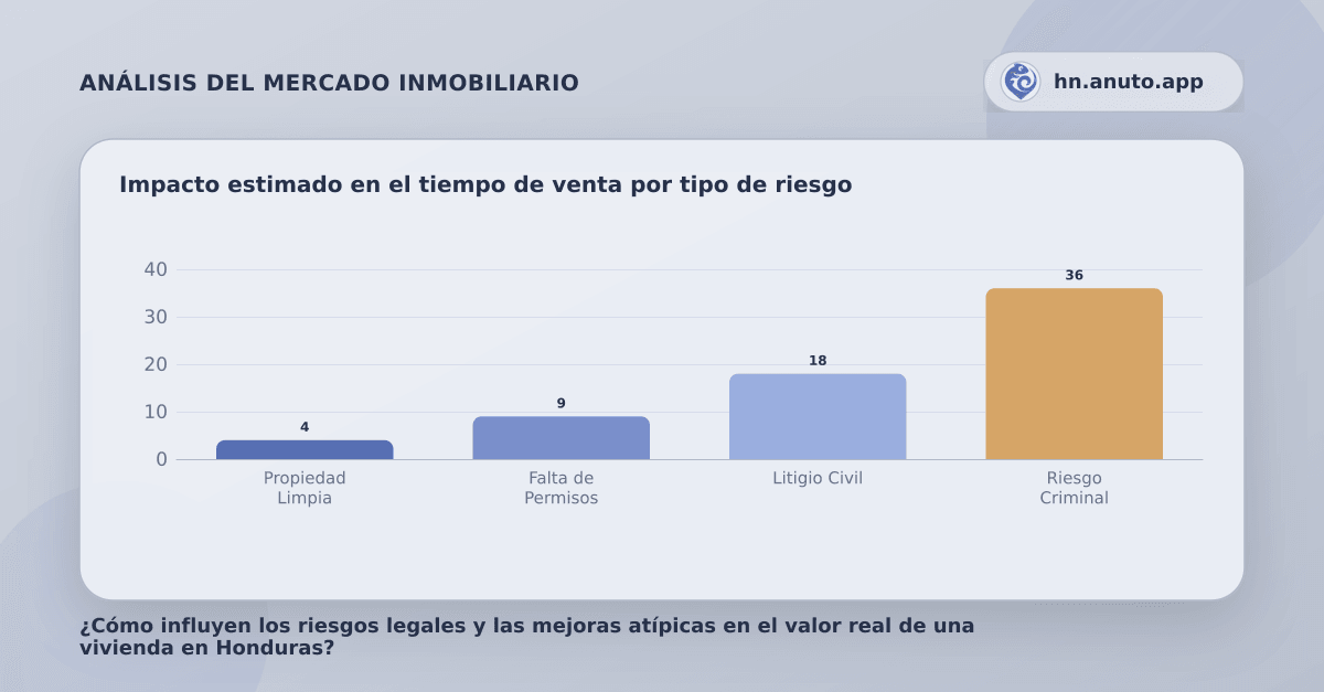 Impacto estimado en el tiempo de venta por tipo de riesgo