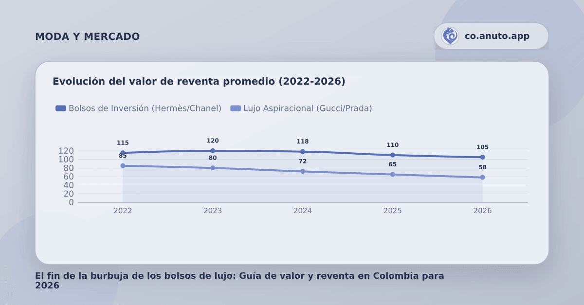 Evolución del valor de reventa promedio (2022-2026)