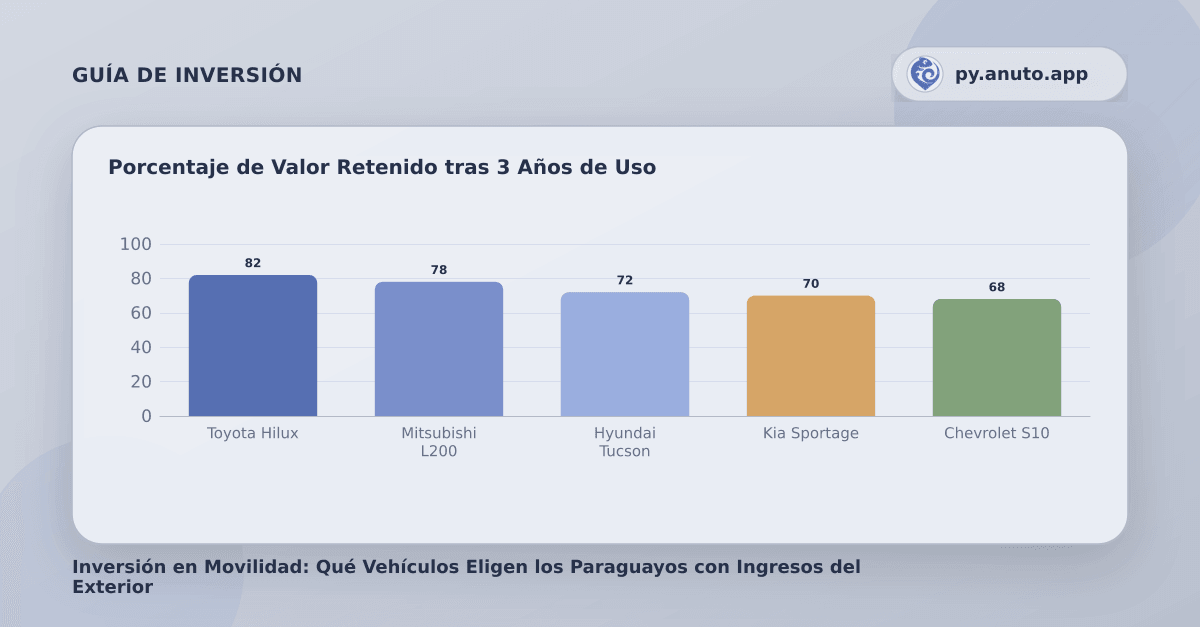 Porcentaje de Valor Retenido tras 3 Años de Uso