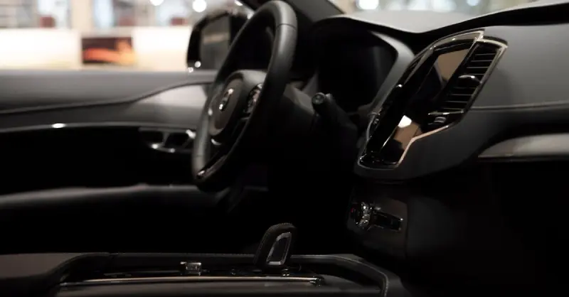 Luxury car interior showcasing sleek design and modern technology features.